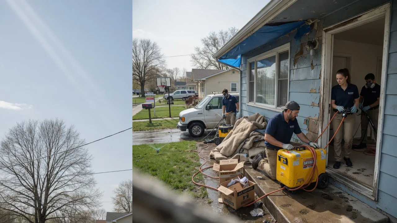 Basement Flood Cleanup in Johnston City, IL near me